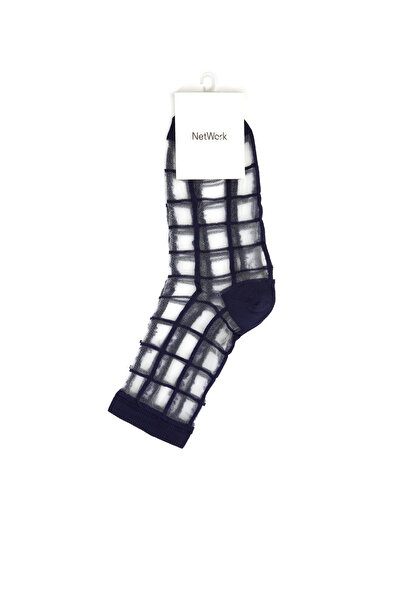 Network Lacivert Kadın Çorap