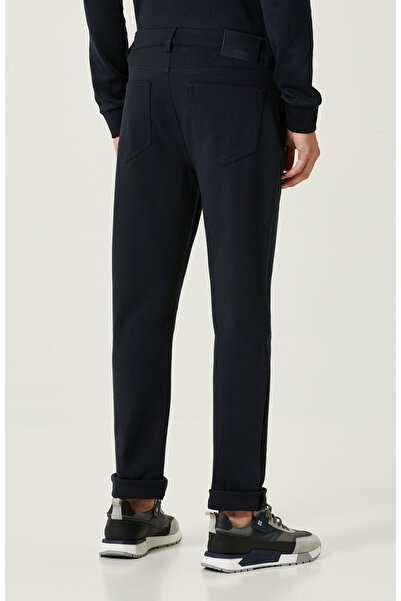 Network Lacivert Yan Cepli Casual Pantolon