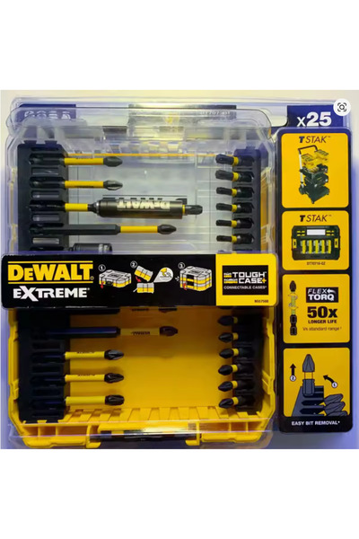 Dewalt DT70730T-QZ FLEX TORQUE VİDALAMA UÇ SETİ 25 PARÇA
