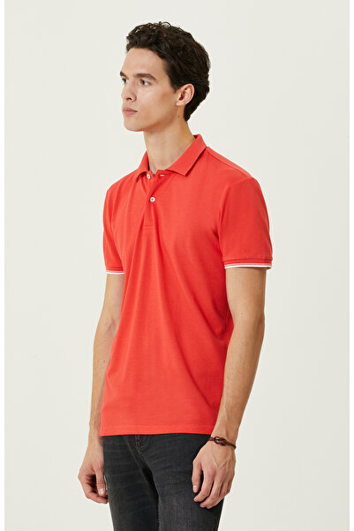 Network Nar Çiçeği Polo Yaka Pamuklu T-Shirt
