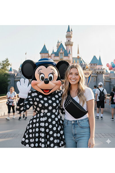 Nts Geantă de corp cu curea reglabilă încrucișată, de dimensiuni mari, cu puncte, modernă, ocazională, hidrofugă, pentru talie și umăr