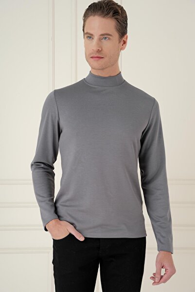 Efor TS 894 Slim Fit Füme Spor T-Shirt