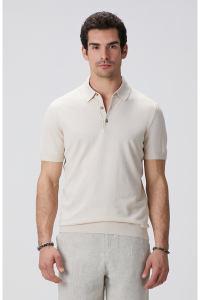 Network Bej Polo Yaka T-shirt