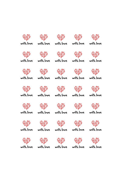 Bimotif With Love, Yazılı Sticker Seti, 35 Adet