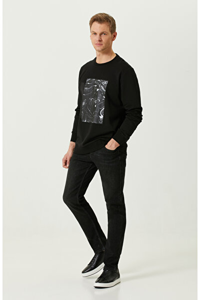 Network N-Tech Siyah Bisiklet Yaka Sweatshirt