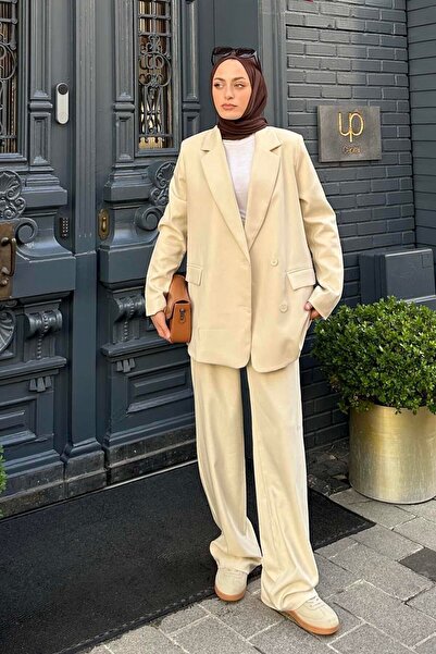 lamelif Blazer Ceket Tesettür Takım