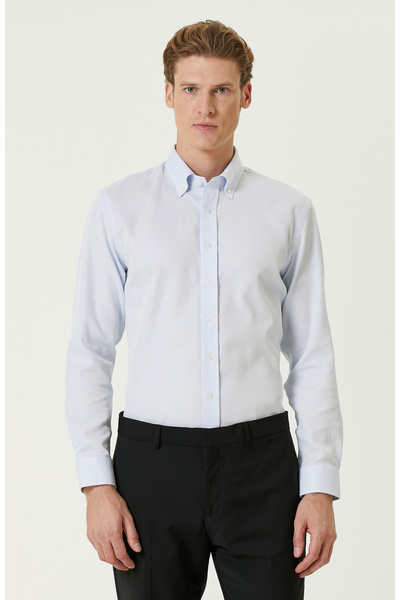 Network Açık Mavi Non-ıron Gömlek