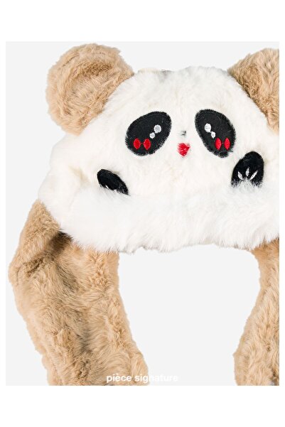 PIECE SIGNATURE Дитяча плюшева шапка з застібкою під підборіддям