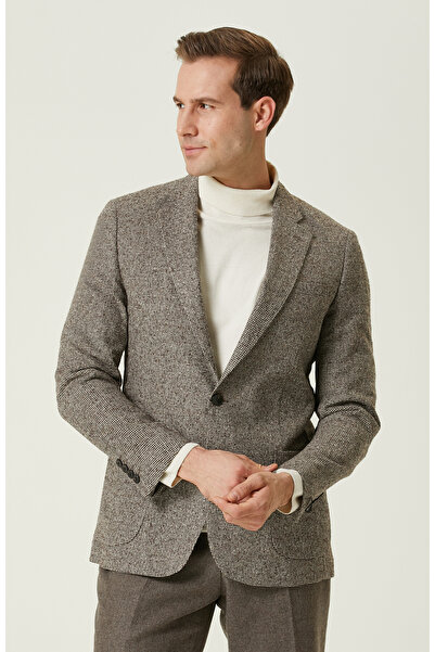 Network Bej Desenli Ceket