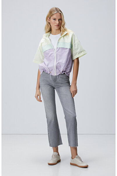 Network Açık Sarı Kısa Kollu Dik Yaka Mont