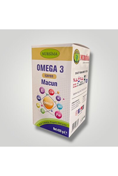 Nursima Omega 3 İçeren Bitki Tohumları & Propolis Karışımı Macun – 420 g | Doğal Bitkisel Karışım
