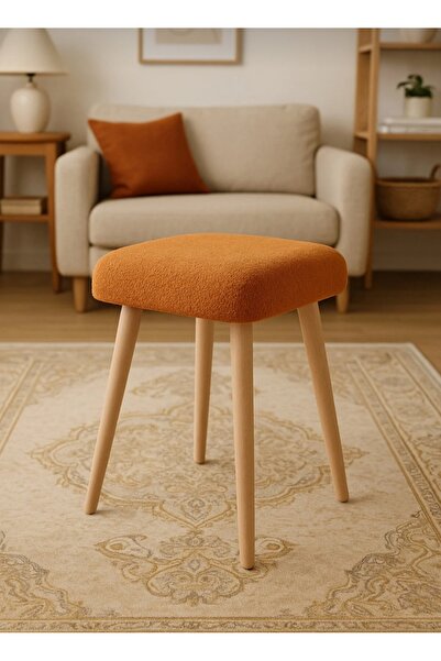 T.ipekli Yuvarlak puf berjer puf makyaj masası sandalye çocuk pufu bebek pufu ayakabilik berjer