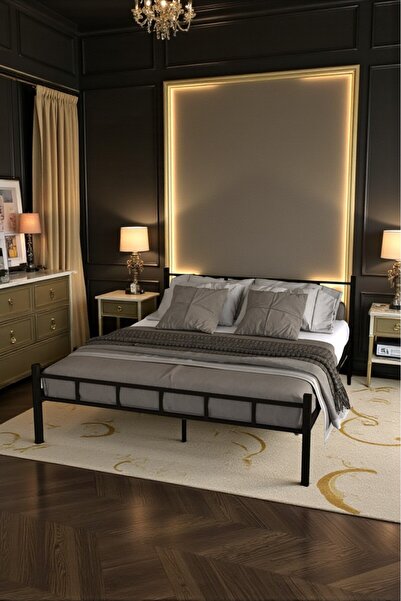 fursimo SERENİTA SERİSİ TEK KİŞİLİK METAL SİYAH KARYOLA,FERFORJE SİYAH KARYOLA 120X200