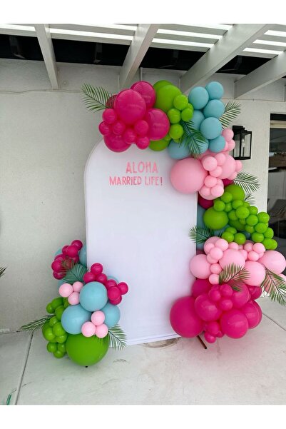 Parti Düşleri 18 Renkli Doğum günü - Nişan - Bride Balon Zincir Seti
