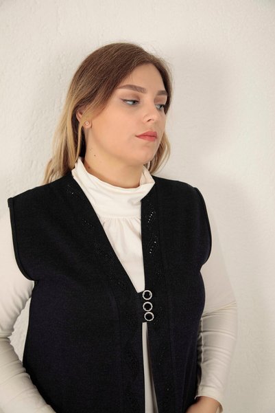 Generic Brand ECRİN KUMAŞ CHIC WINTER VEST MOTHER VEST
