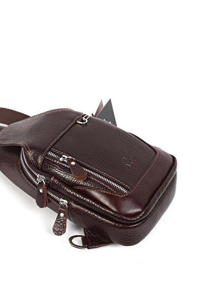 Aka Deri Shoulder Strap Crossbody Bag Brown 340 61