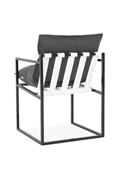 Maison Mex Set 2 garden/terrace chairs, REEF, L.56 l.56 H.70, black/gray