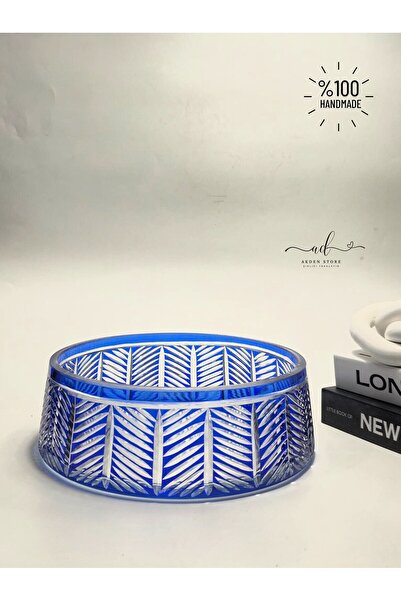 AKDEN STORE Crystal Cutlery Tableware Glass Bowl / Presentation Bowl / Salad Bowl 24cm