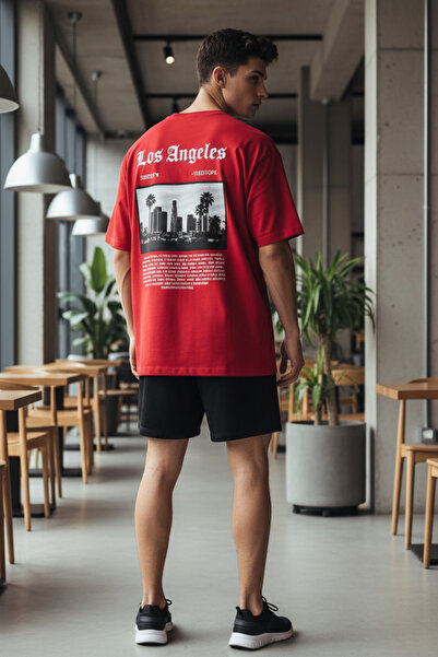 KOZİA OUTDOORS los angeles με στάμπα στην πλάτη με λαιμόκοψη oversize unisex ...