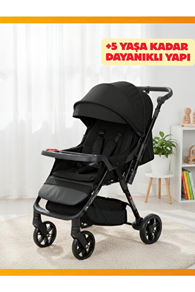 modabebekler Tam Yatar Çift Yönlü Hafif Bebek Arabası – 360° Tekerlekli, Geni...