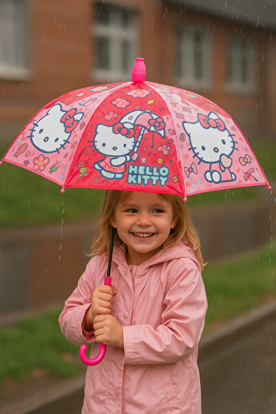 TOYFEST Koruma Kılıflı Hello Kitty Lisanslı Şemsiye - Model 1