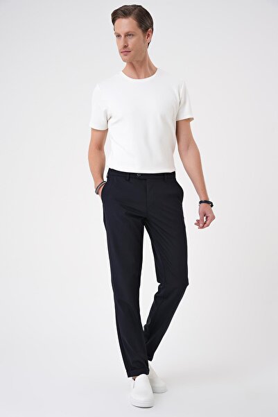 Efor Comfort Fit Beli Lastikli Lacivert Jogger Pantolon P 1184