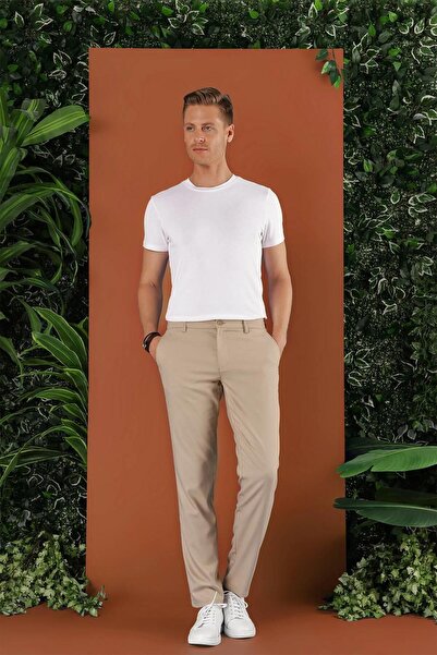 Efor P 1118 Slim Fit Bej Spor Pantolon