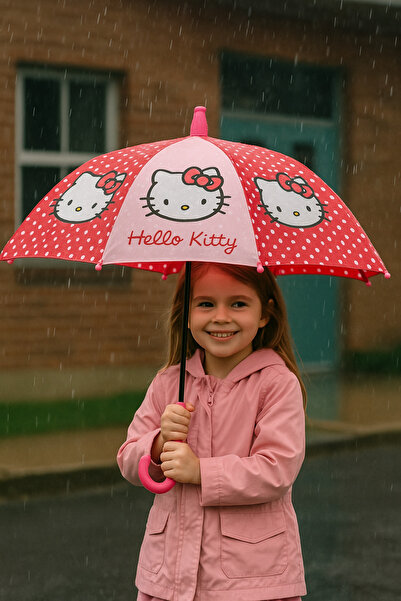 TOYFEST Koruma Kılıflı Hello Kitty Lisanslı Şemsiye - Model 2 Puantiyeli