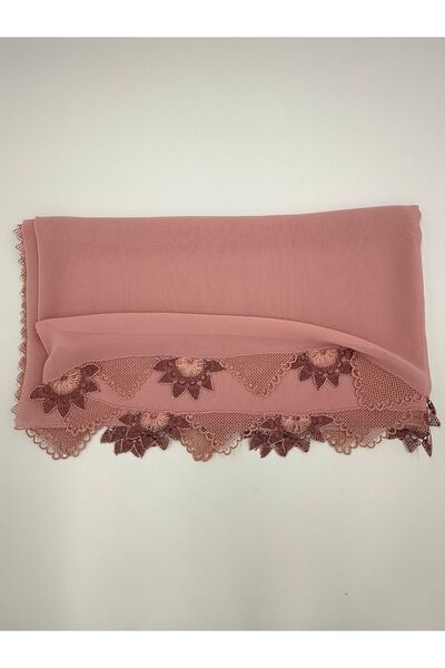 Şatilli Handmade İğne oyalı mevlüt ve namaz örtüsü pudra renkli dört kenarı i...