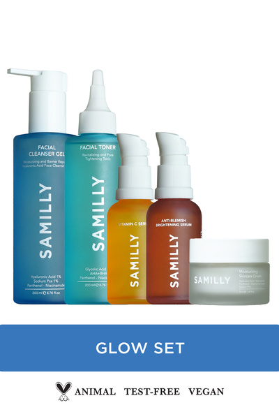 SAMILLY Glow Set – 5’li Işıltı Veren Cilt Bakım Seti