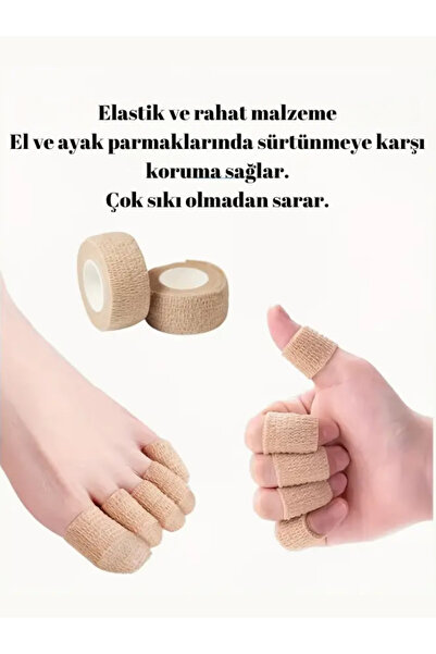 Octacare Kendinden Yapışkan Nefes Alabilen Ayak Parmak Topuk Koruyucu Tırnak Ayak Koruma Nefes Alabilen 2 Ad