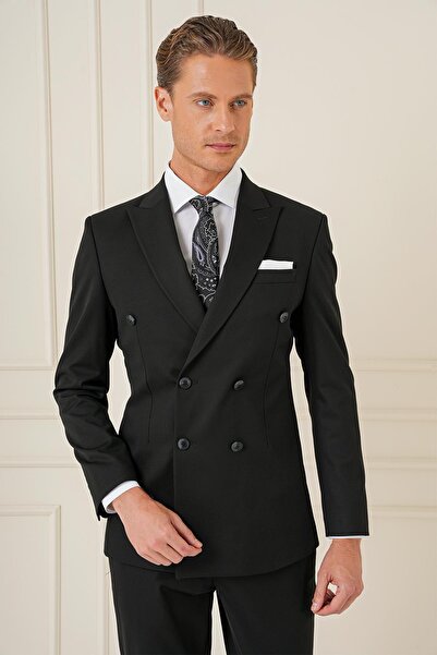 Efor TK 905 Slim Fit Siyah Spor Takım Elbise