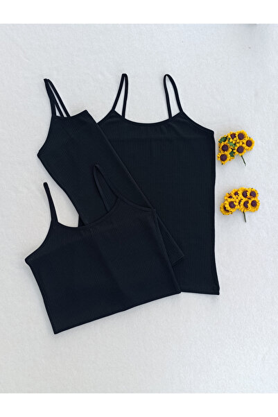 siyalife 3-панельний чорний жіночий спортивний костюм з еластичною стрічкою