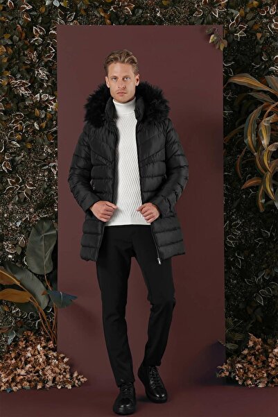 Efor KA 076 Slim Fit Siyah Spor Kaban