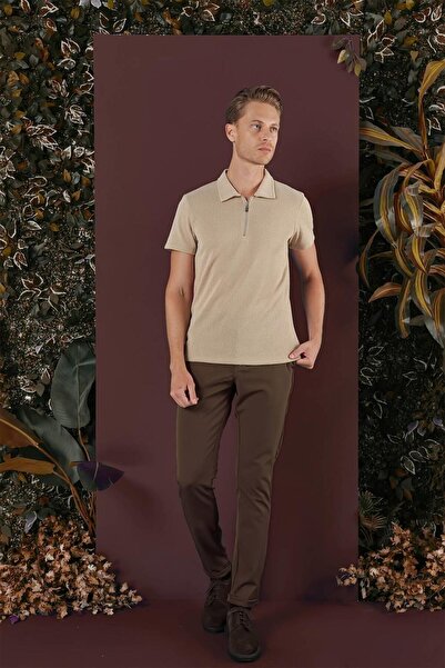 Efor P 1135 Slim Fit Tütün Spor Pantolon