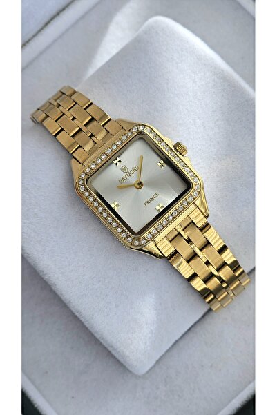 Raymond RYM-213060 KARE KADIN KOL SAATİ GOLD-BEYAZ