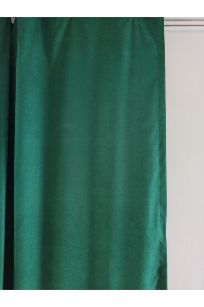 Karesi Σκούρο πράσινο μονόπτερο κουρτίνα φόντου με εξτραφόρες επίπεδης τοποθέτησης - 9207