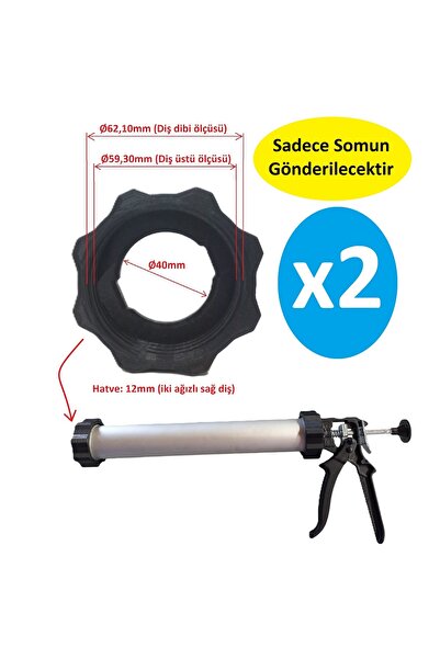 Poyraz Bioplast Sosis Silikon Tabancası Ön Somun 2 Adet