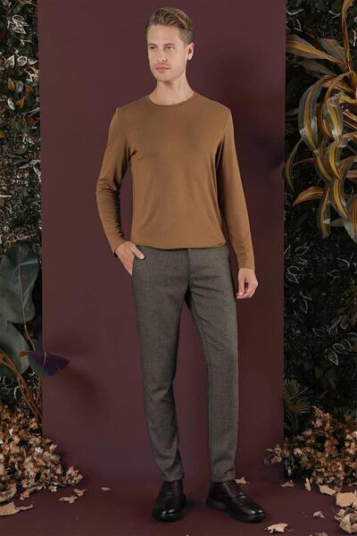 Efor P 1138 Slim Fit Kahve Klasik Pantolon