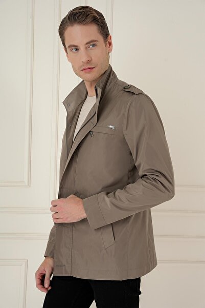 Efor Hakim Yaka Düğme ve Fermuarlı Yan Cepli Mevsimlik Vizon Mont Ka 077