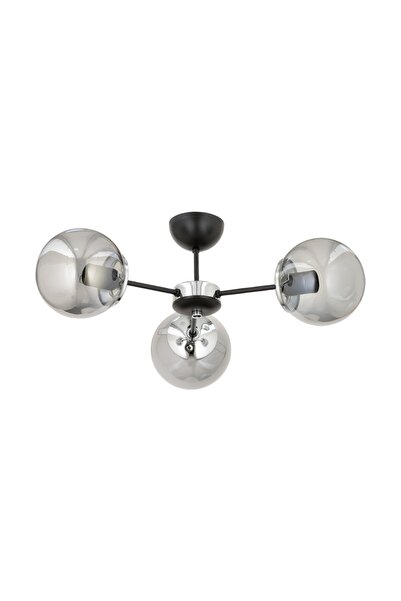 ESSLİGHT GÜNEŞ 3’LÜ AVİZE FÜME CAMLI MODERN DEKORATİF AYDINLATMA