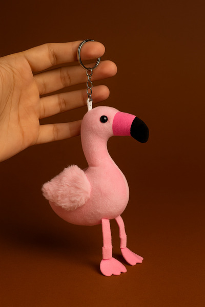 grs oyuncak سلسلة مفاتيح فلامينجو قطيفة مقاس 16 سم - Ac-141014