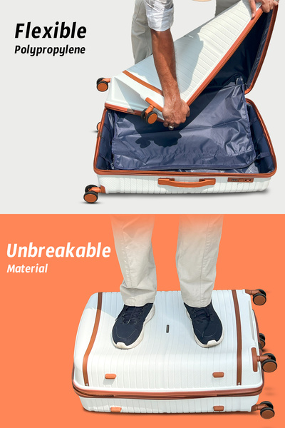 ZAAPPY Hard Shell 28 Inch (30-35kg) Unbreakable Luggage Lightweight, Secured Lock, Smooth Wheels