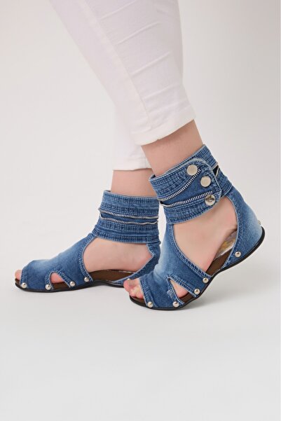 StarBlueMooN صنادل الدنيم النسائية