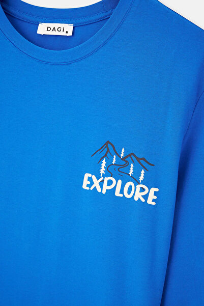 Eros Mavi Erkek Uzun Kollu Pijama Takımı