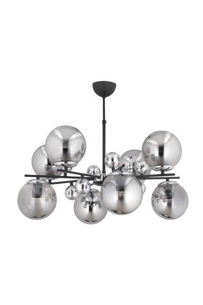 ESSLİGHT MELİSA 8 Lİ AVİZE FÜME CAMLI MODERN DEKORATİF AYDINLATMA