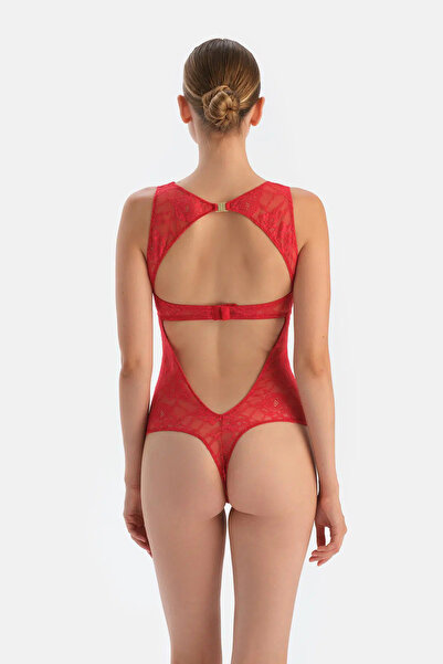 Eros Red Bodysuit with Back Detail