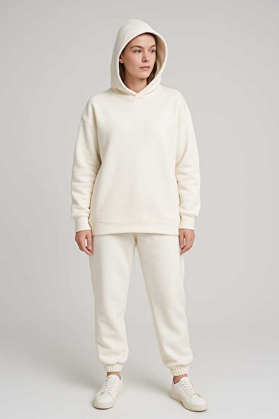 MAY MARA Plus Size 3-Ply 2-Piece Hooded Sharpened Long Side Slit Tracksuit Set