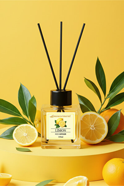 MOUVEMENT Limon Ferahlığı 100 ml Bambu Çubuklu Oda Kokusu – Evinize Canlılık ...