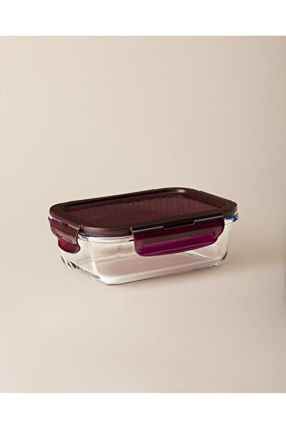 Madame Coco Modena Rectangular Borosilicate Glass Storage Container with Lid - 650ML
